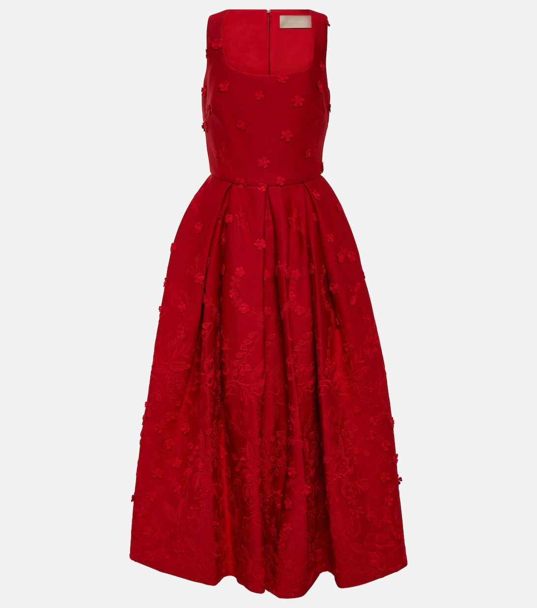 

Платье миди с вышивкой ELIE SAAB, красный