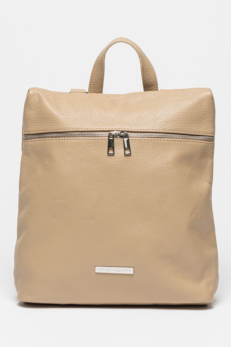 Кожаный рюкзак с регулируемыми лямками Antonia Moretti, коричневый