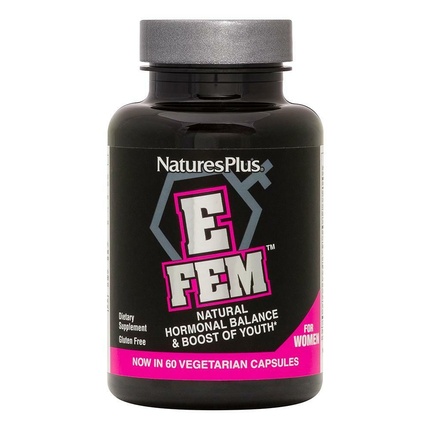 цена Natures Plus E-Fem Натуральный баланс гормонов для женщин, 60 капсул, Nature'S Plus
