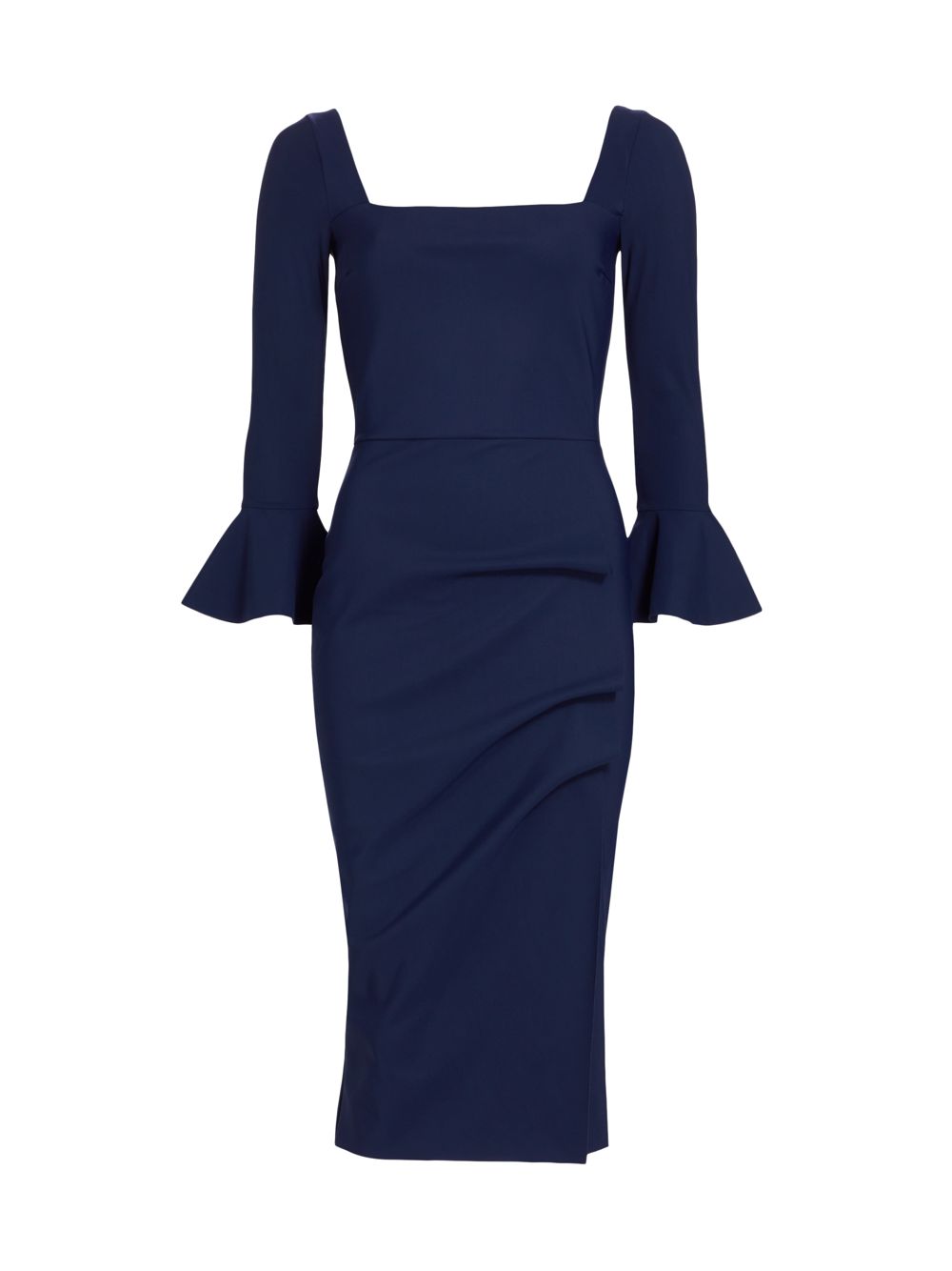 цена Платье миди из джерси Astra со сборками Chiara Boni La Petite Robe, синий