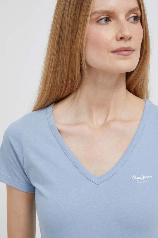 

Хлопковая футболка Pepe Jeans, синий