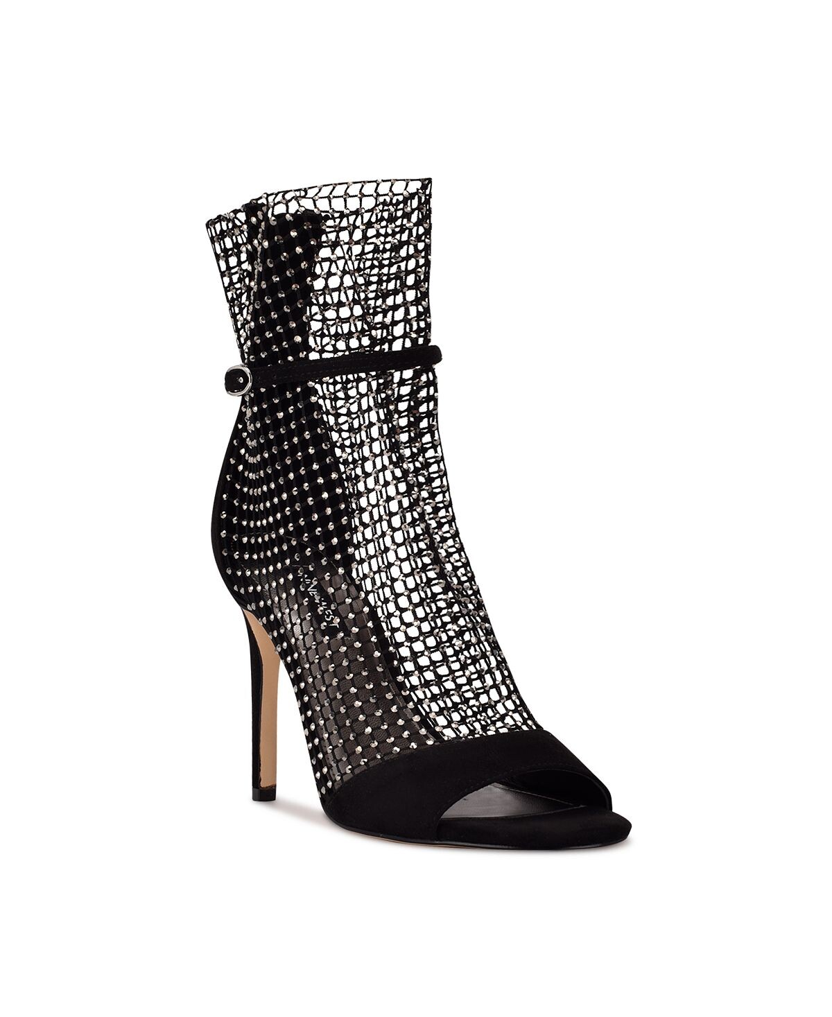

Женские сетчатые ботильоны Imery с открытым носком Nine West, черный
