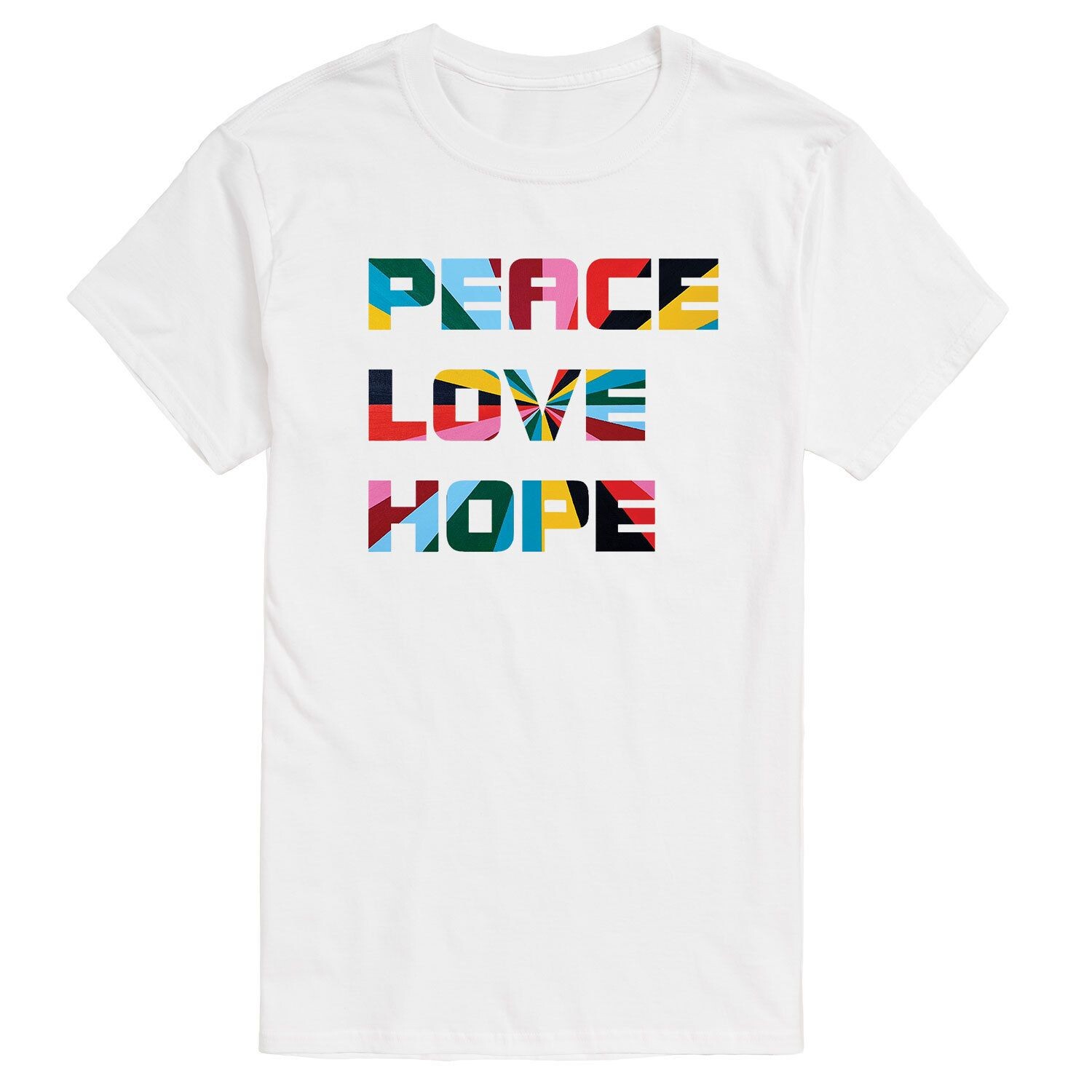 

Футболка Kelly Styne Peace Love Hope для взрослых Licensed Character, белый