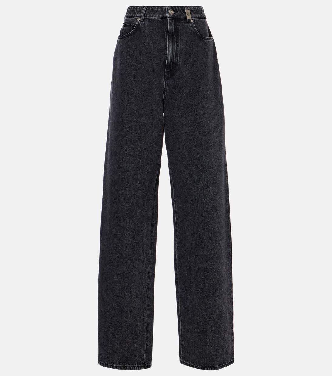 

Прямые джинсы с низкой посадкой Alexander Mcqueen, цвет black stonewashed
