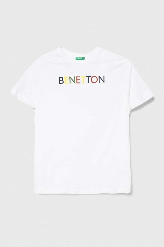 

Хлопковая футболка для детей United Colors of Benetton, белый