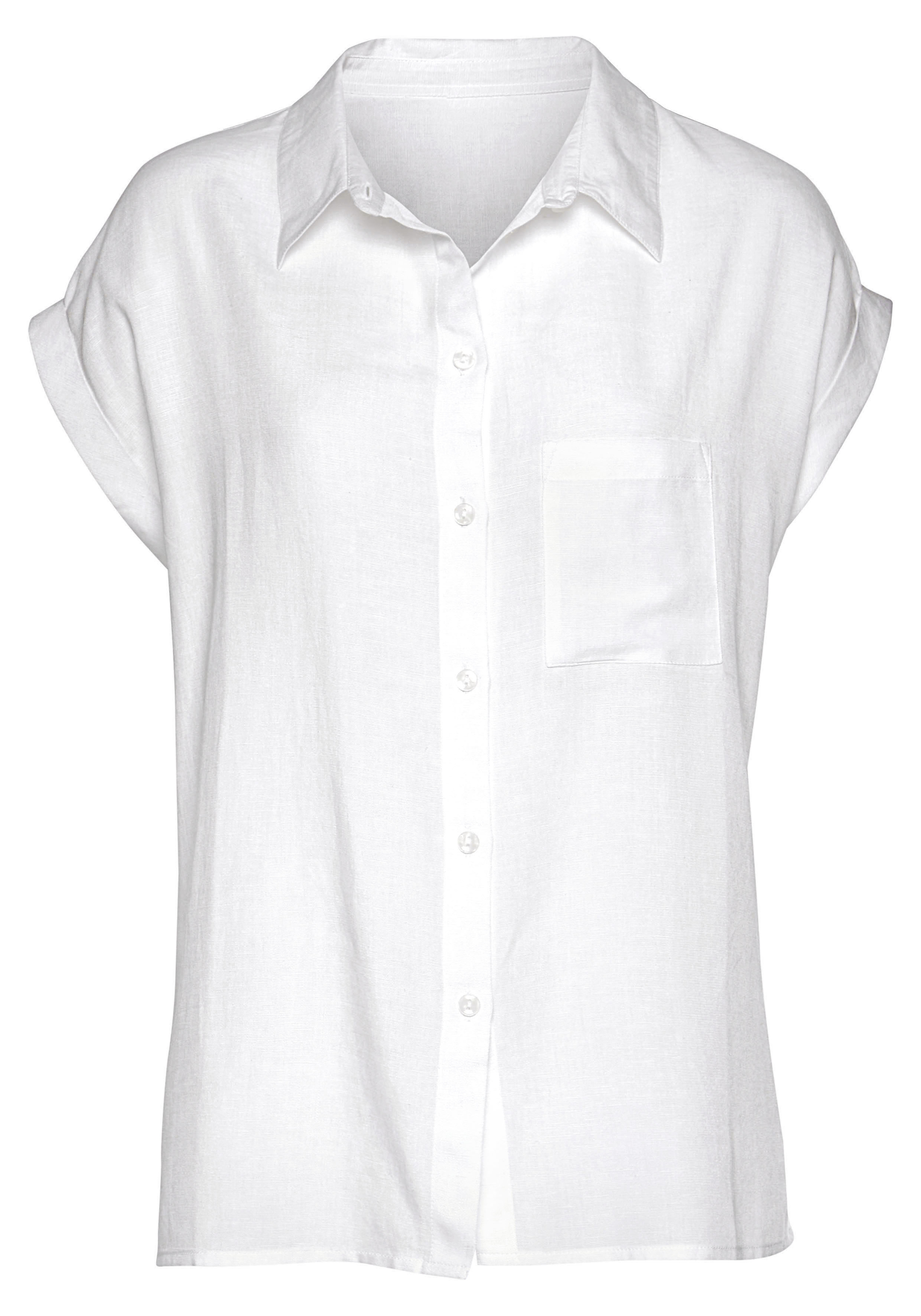 Блуза LASCANA Hemd, белый