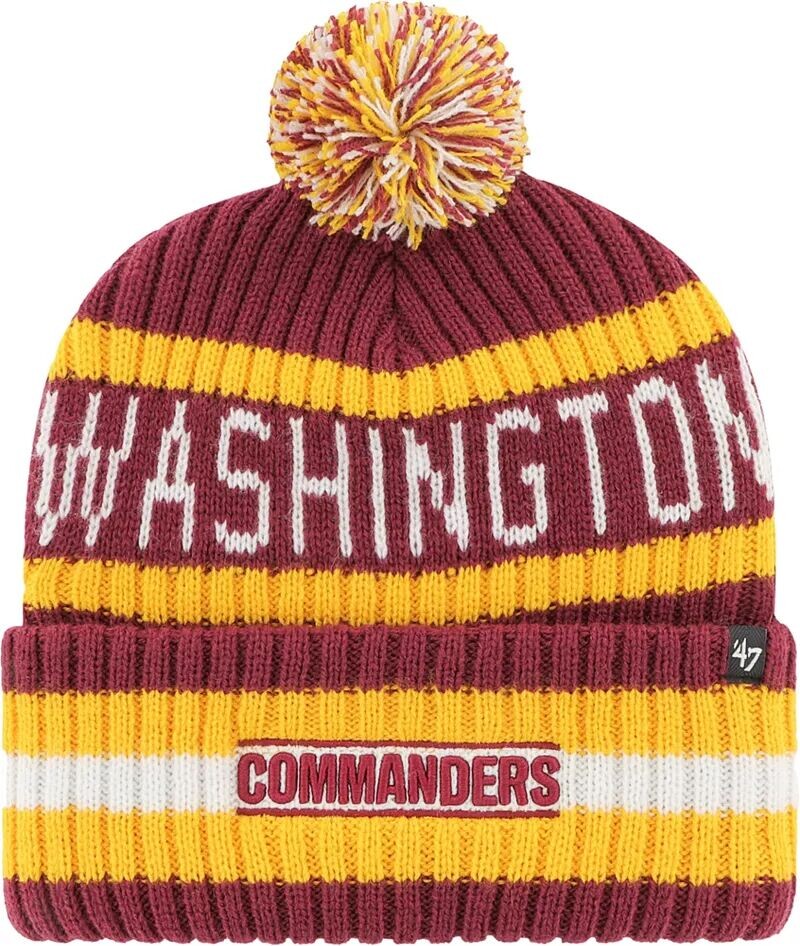

Мужская верхняя вязаная шапка с помпонами Washington Commanders Bering Cardinal '47