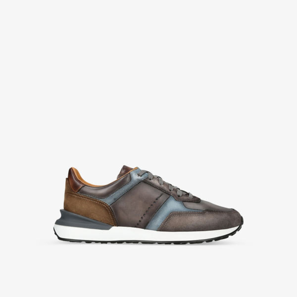 

Кроссовки xl grafton из кожи и замши с низким берцем Magnanni, серый