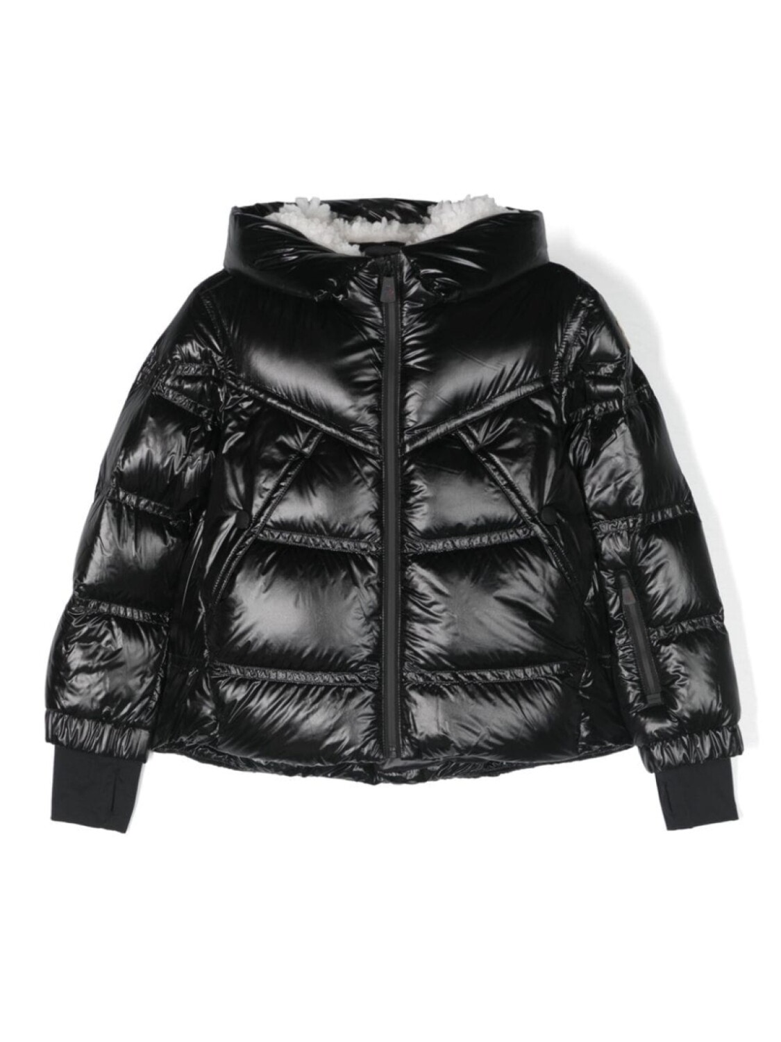

Moncler пуховик с капюшоном, черный