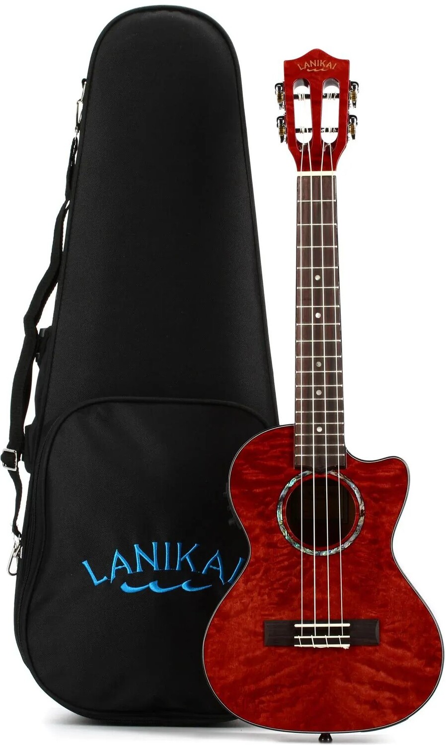 

Lanikai QM-RDCET Тенор-укулеле с вырезом и электроникой — красное пятно
