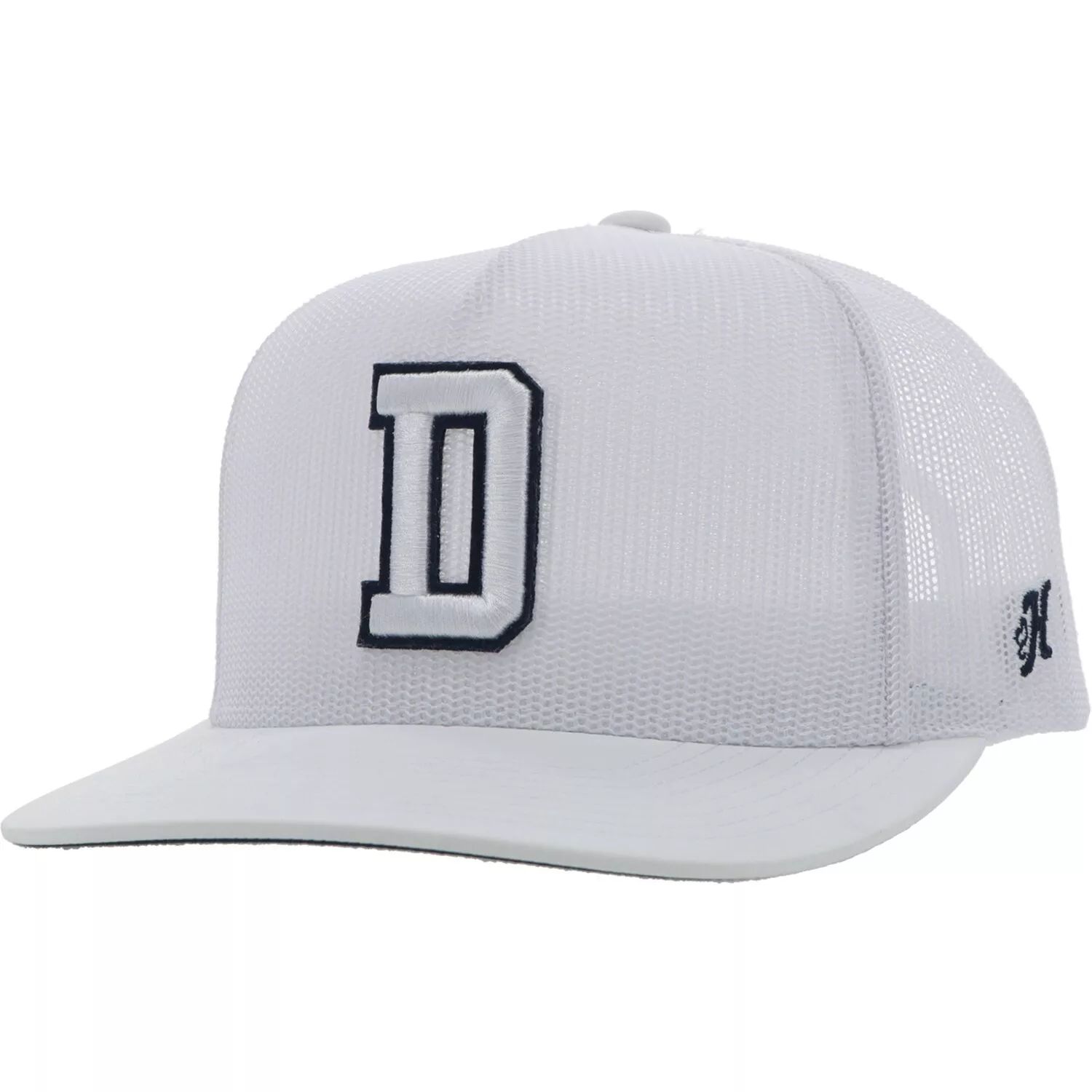 

Мужская регулируемая шляпа HOOey White Dallas Cowboys All Mesh Trucker