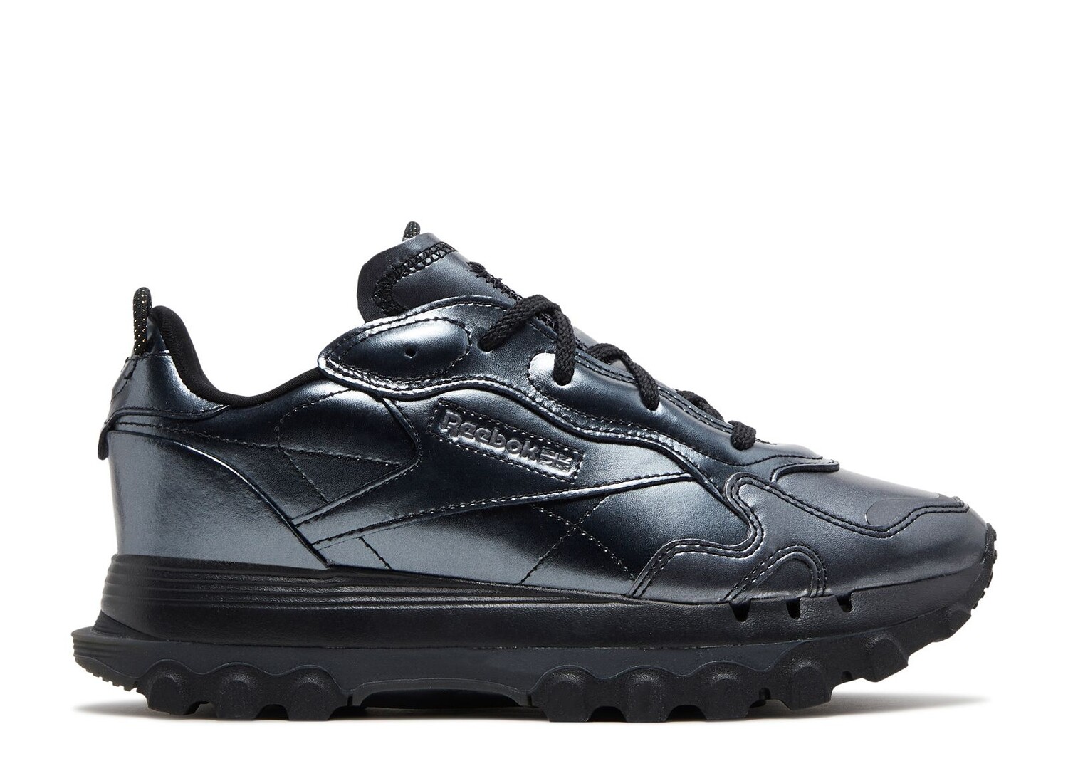 

Кроссовки Reebok Cardi B X Wmns Classic Leather 'Black Dark Silver', черный