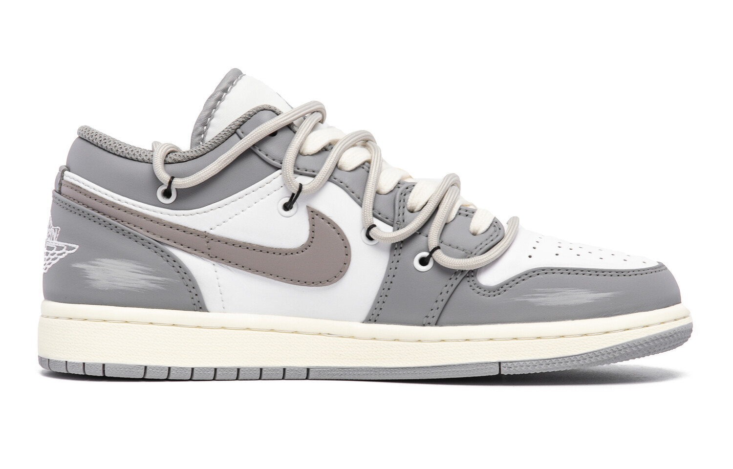 

Кроссовки Air JORDAN 1 Vintage Basketball Shoes Women's Low-Top Gray Brown