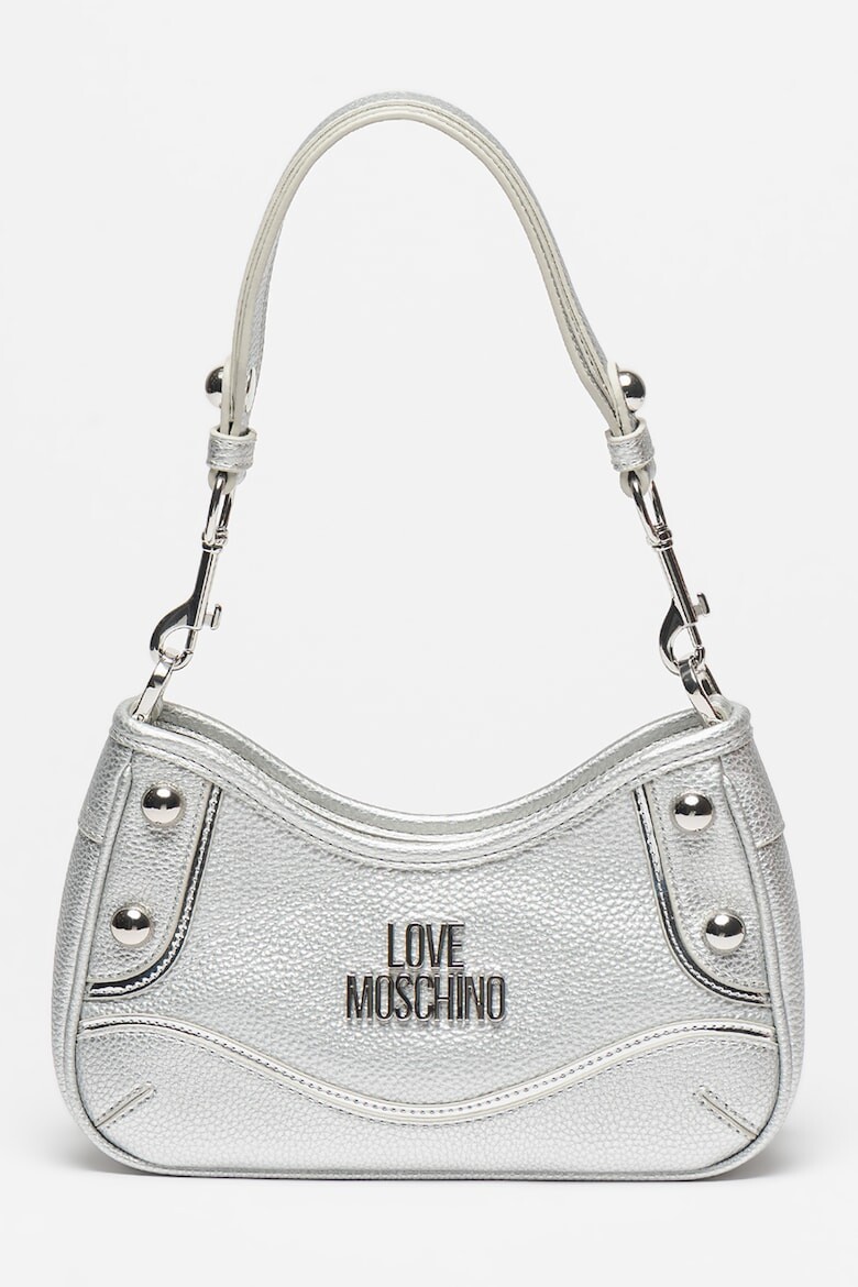 

Экокожа и кожаная сумка Love Moschino, серебряный