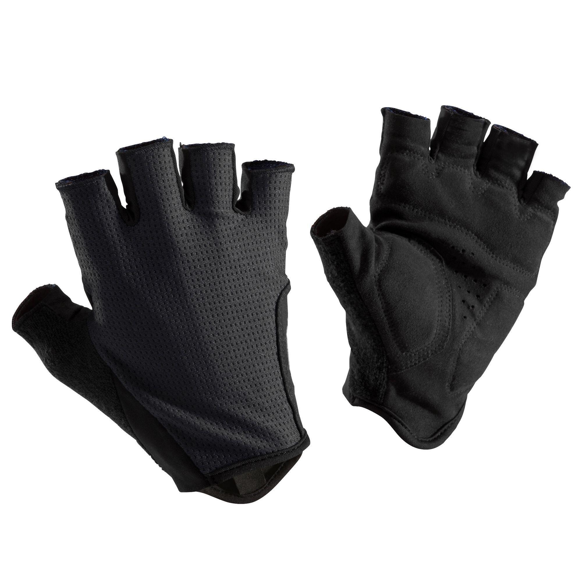 Перчатки для шоссейного велоспорта Decathlon Van Rysel, черный