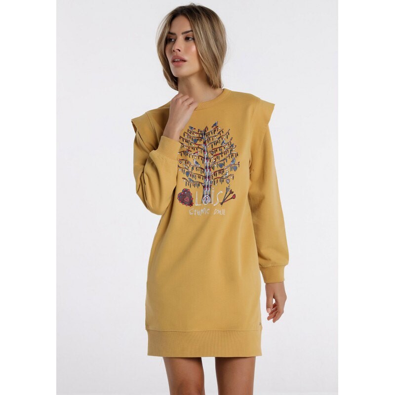

Короткое платье Lois Jeans 131320 Long Sleeve, коричневый