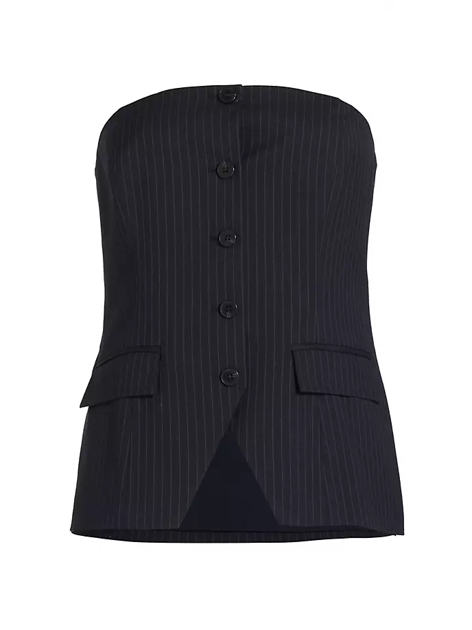 

Топ без бретелек в тонкую полоску Berkley Wayf, цвет ink pinstripe
