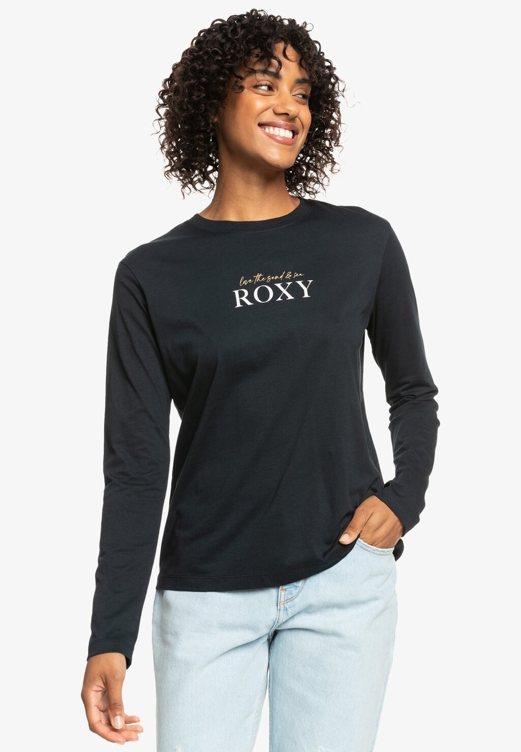

Топ с длинными рукавами Roxy, антрацит