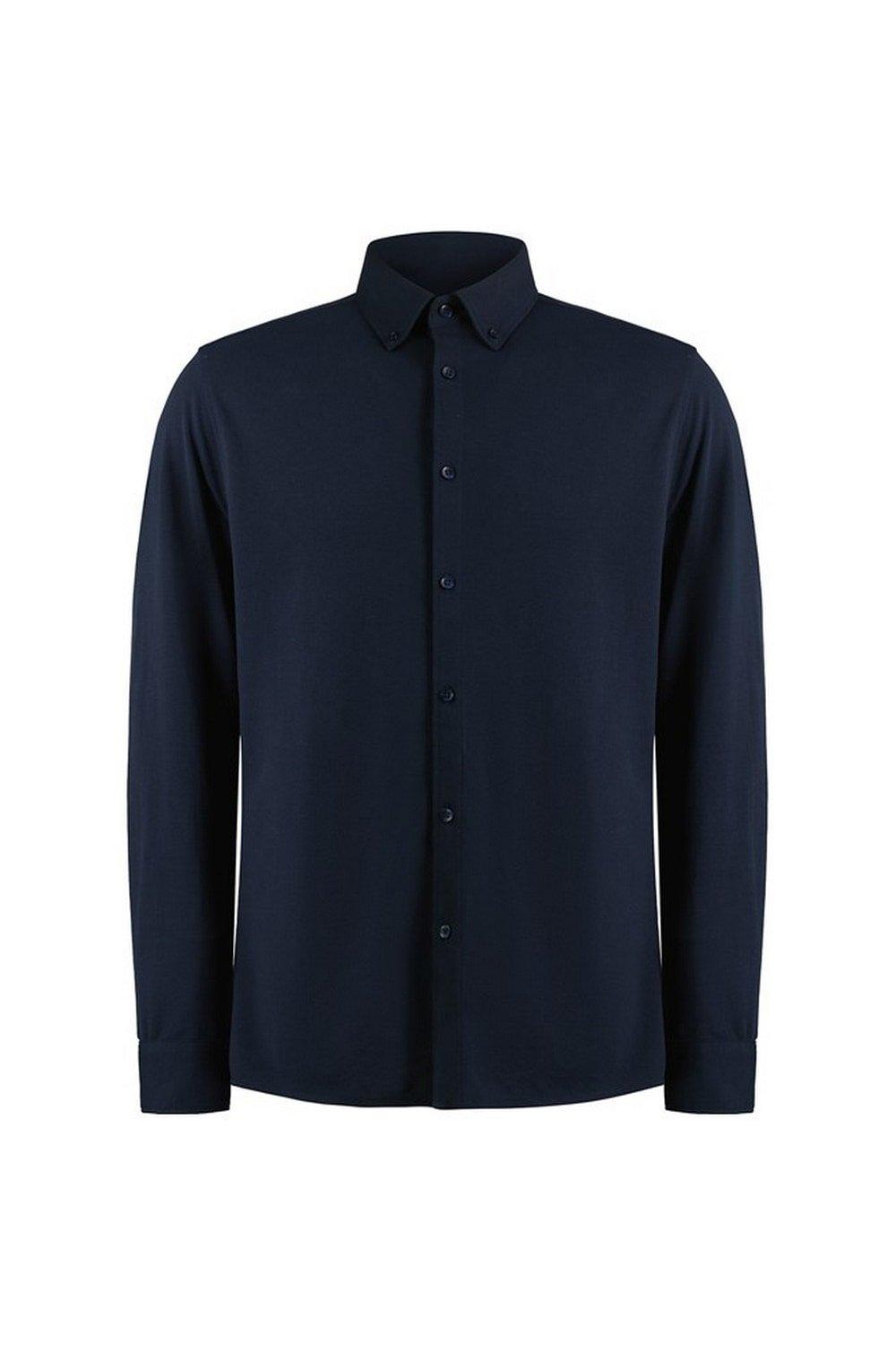 Индивидуальная рубашка с длинными рукавами Superwash 60°C Kustom Kit, темно-синий комплект из 2 футболок с длинными рукавами отложной воротник 2 года 86 см синий