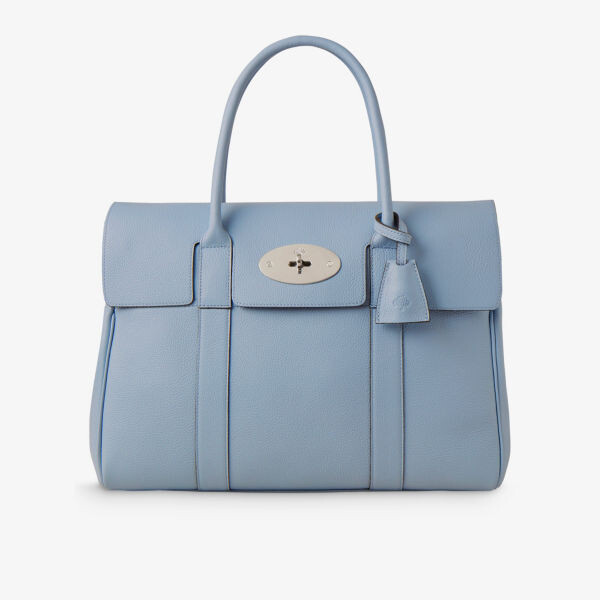 

Маленькая кожаная сумка-тоут Bayswater Mulberry, синий