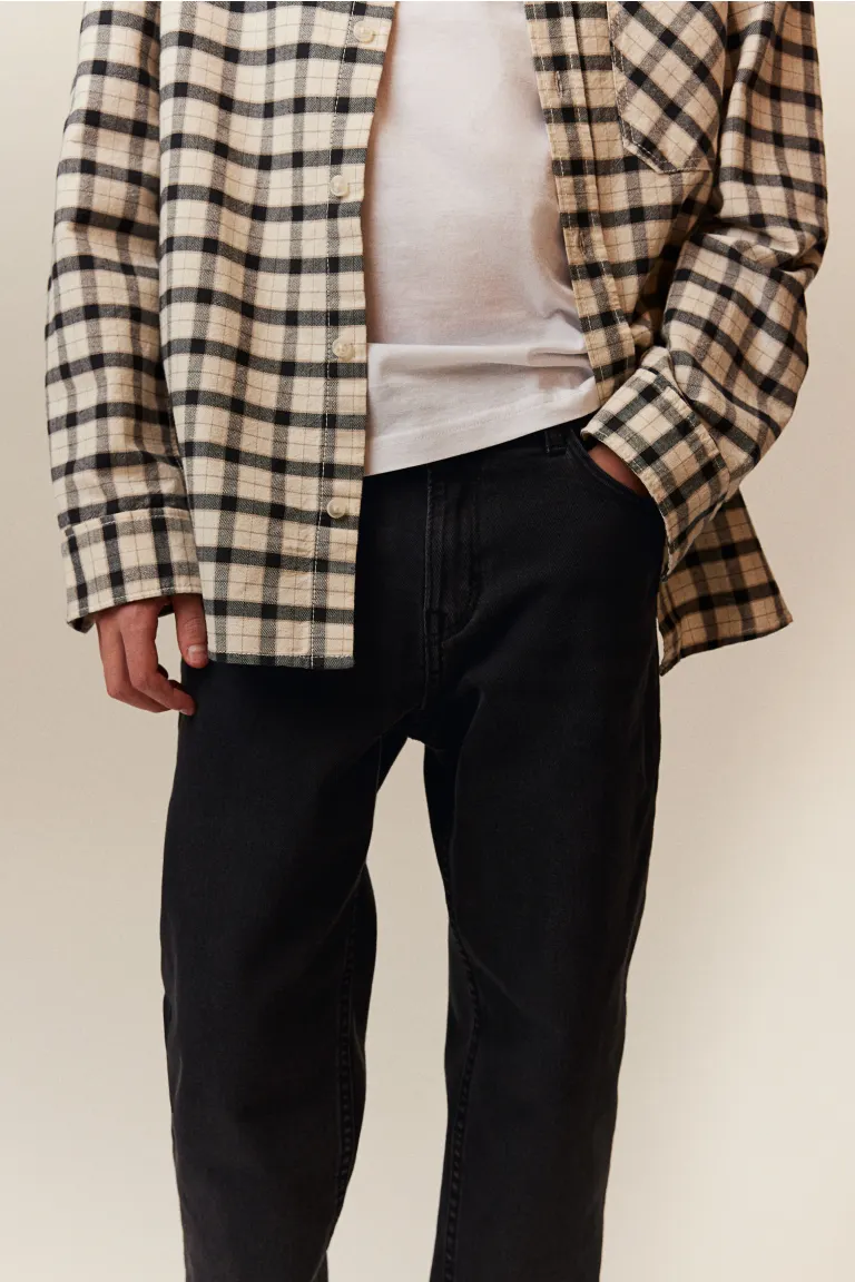 

Комплект из 2 джинсов свободного кроя comfort stretch H&M, черный