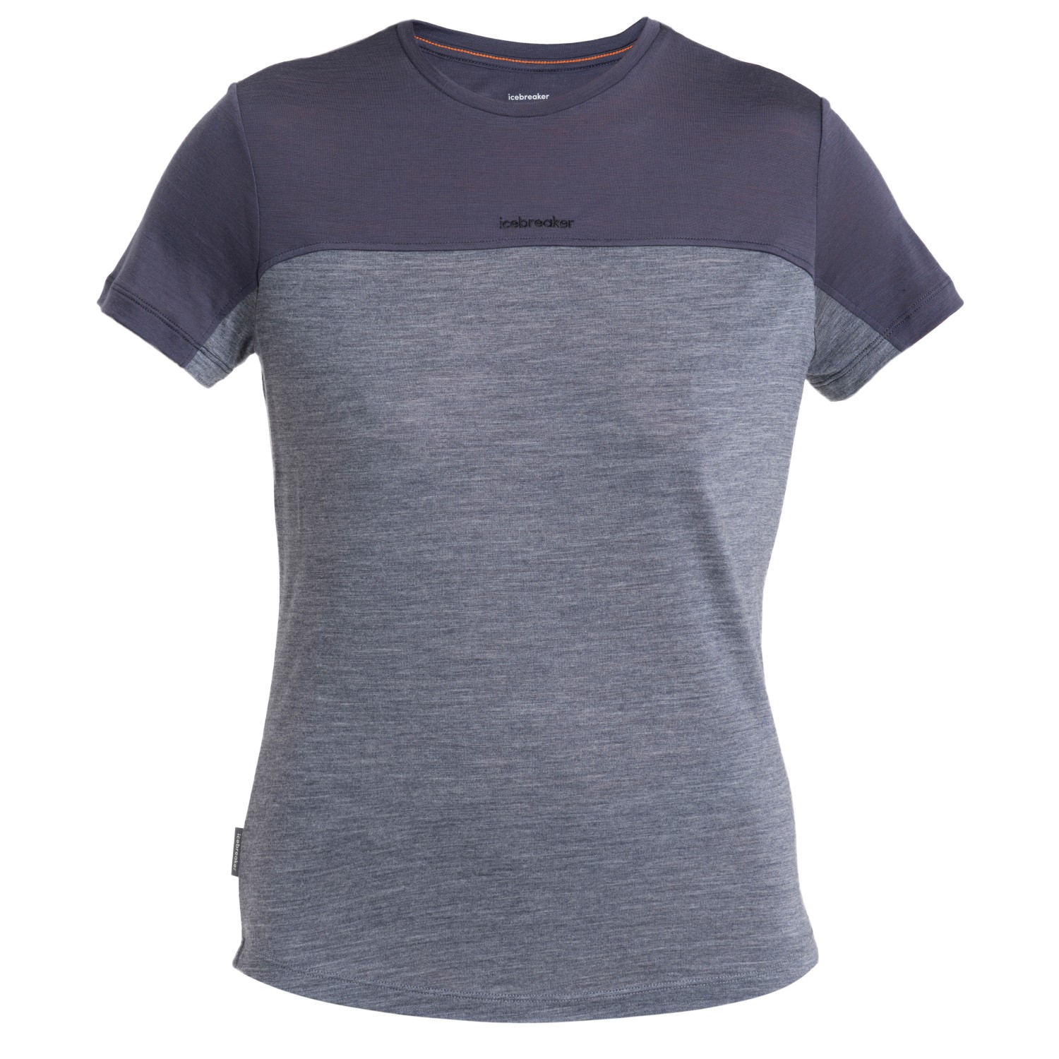 Рубашка из мериноса Icebreaker Women's Cool Lite Sphere III S/S Tee CB, цвет Graphite Heather/Graphite/Colour Block