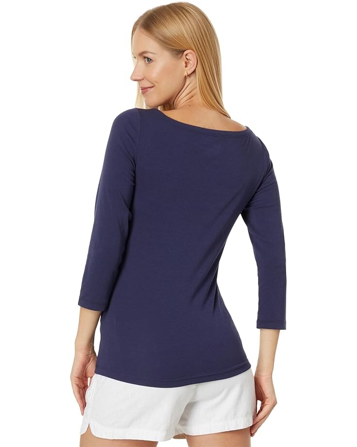 

Топ Lilly Pulitzer Halee Boatneck Top, цвет True Navy