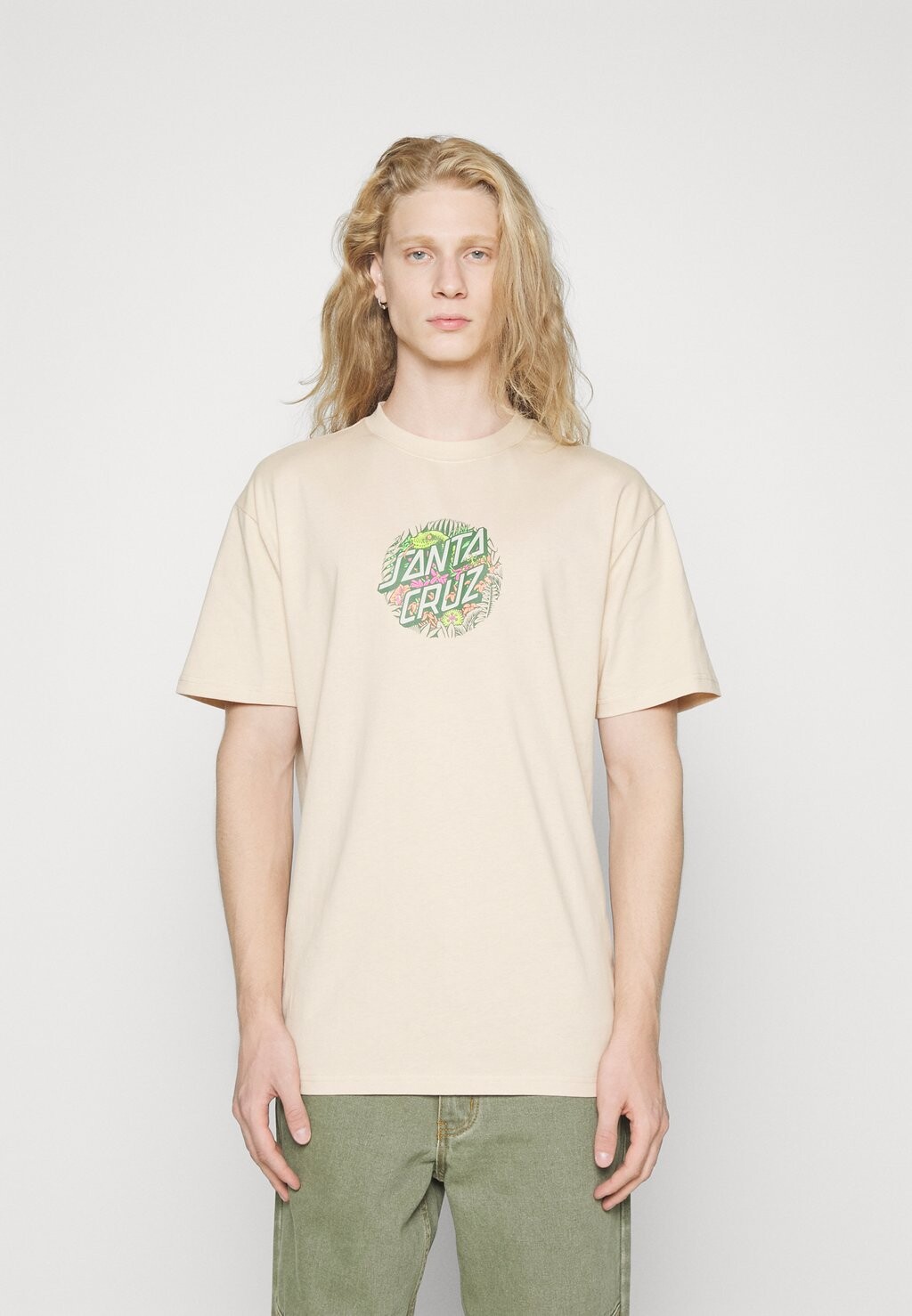 

Футболка с принтом FLORES DOT FRONT UNISEX Santa Cruz, овсяная