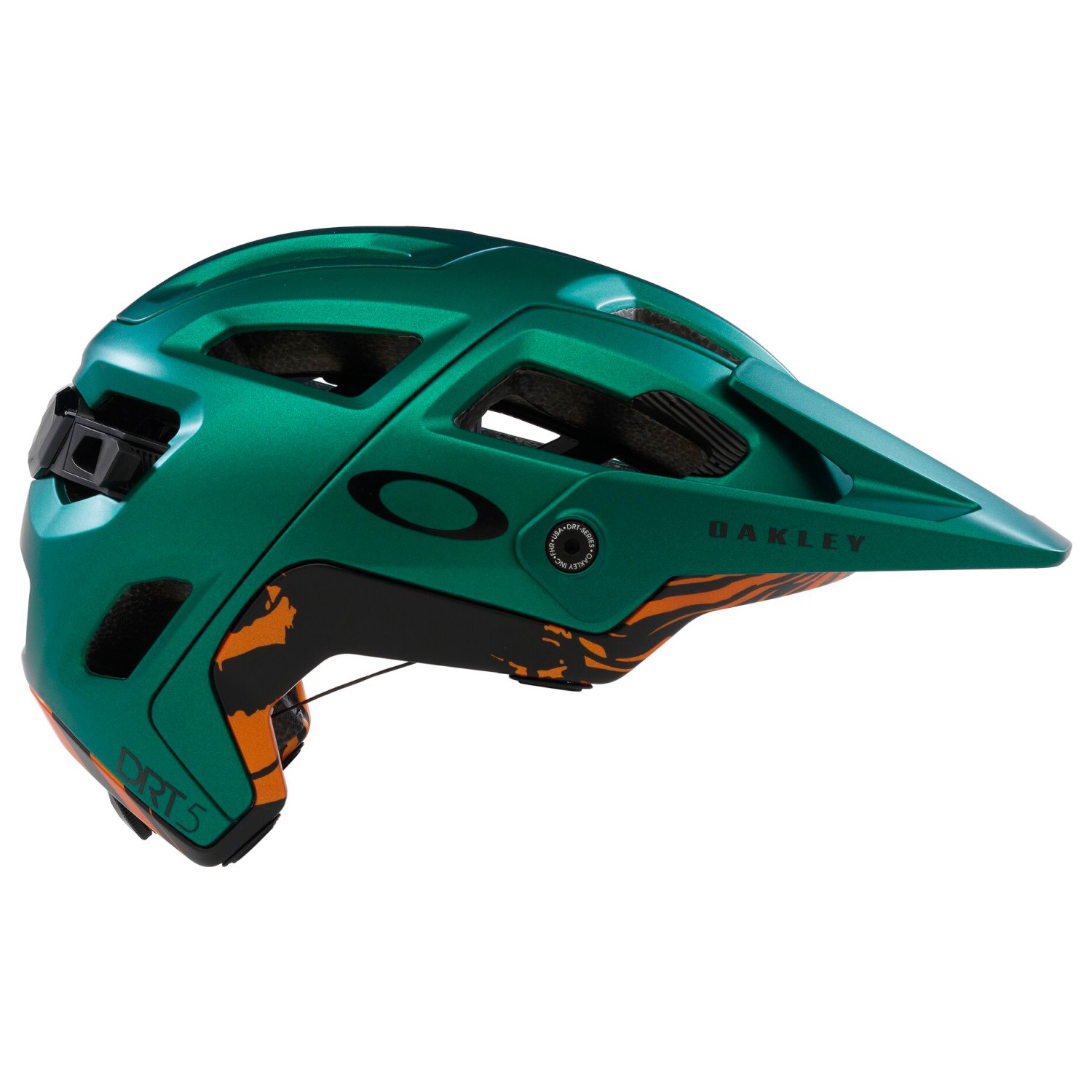 Велосипедный шлем Oakley DRT5 Maven, цвет Satin Viridian/Ginger Swirl