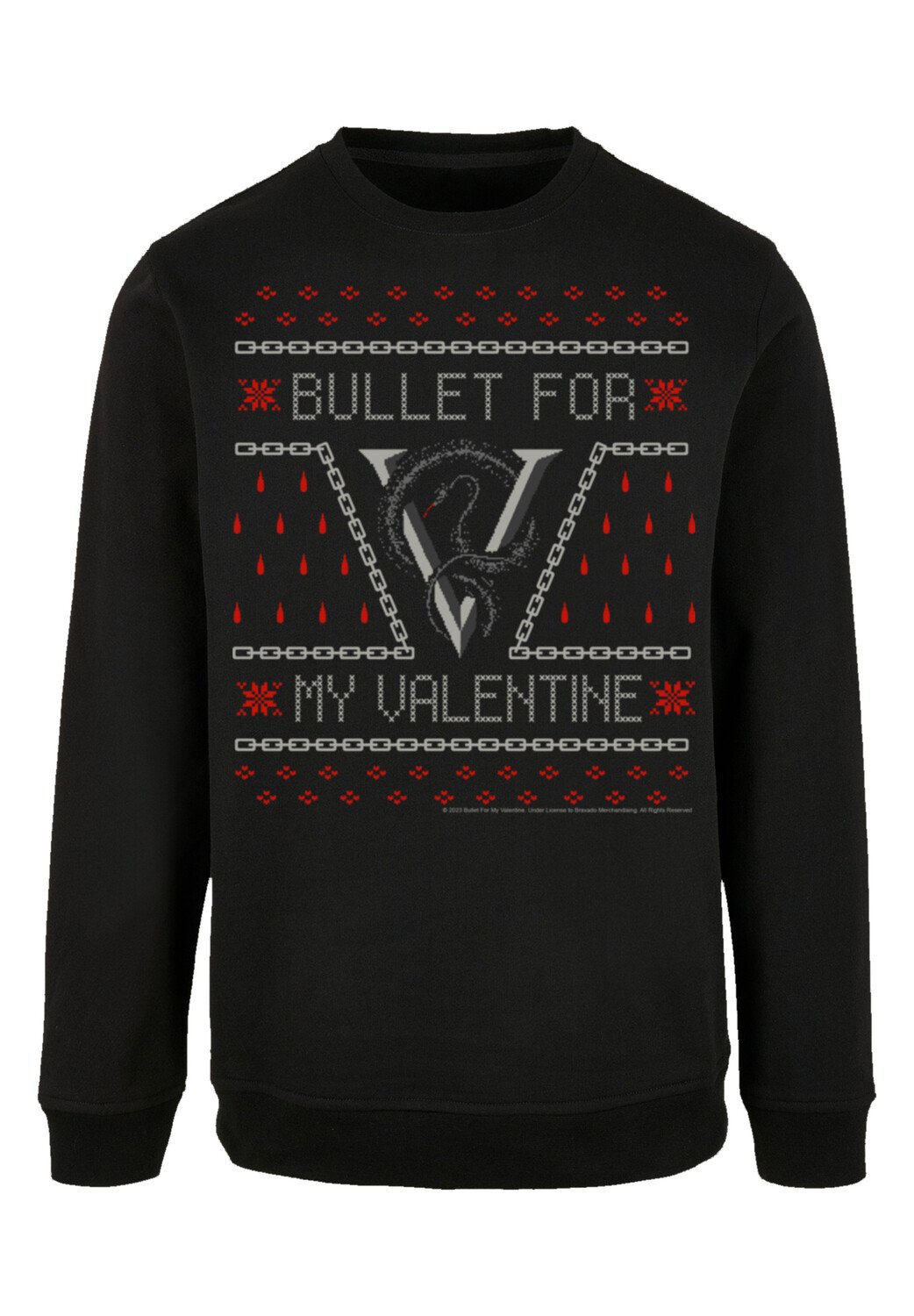 

Толстовка F4NT4STIC Bullet for my Valentine Metal Band Christmas, черный