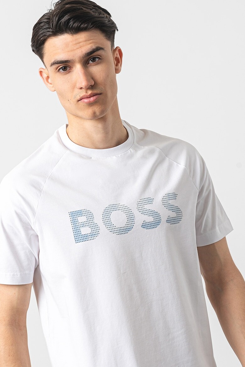 

Футболка с логотипом Teebero и рукавами реглан Boss, белый