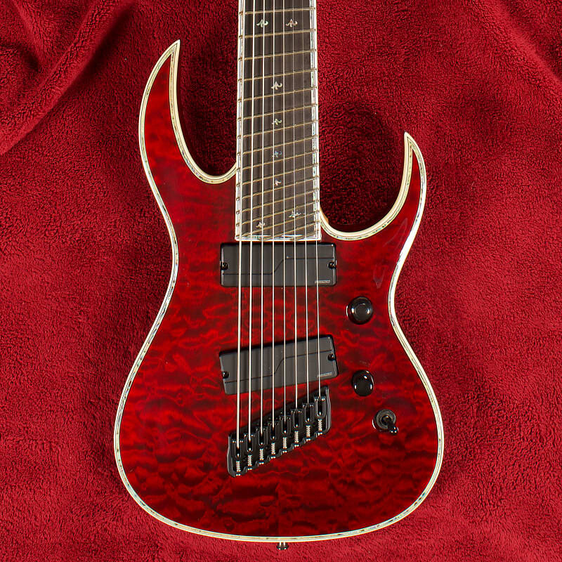 

Электрогитара B.C. Rich Shredzilla 8 Prophecy Archtop Fanned Frets Black Cherry SZA824FFBC 2020 Black Cherry Quilt