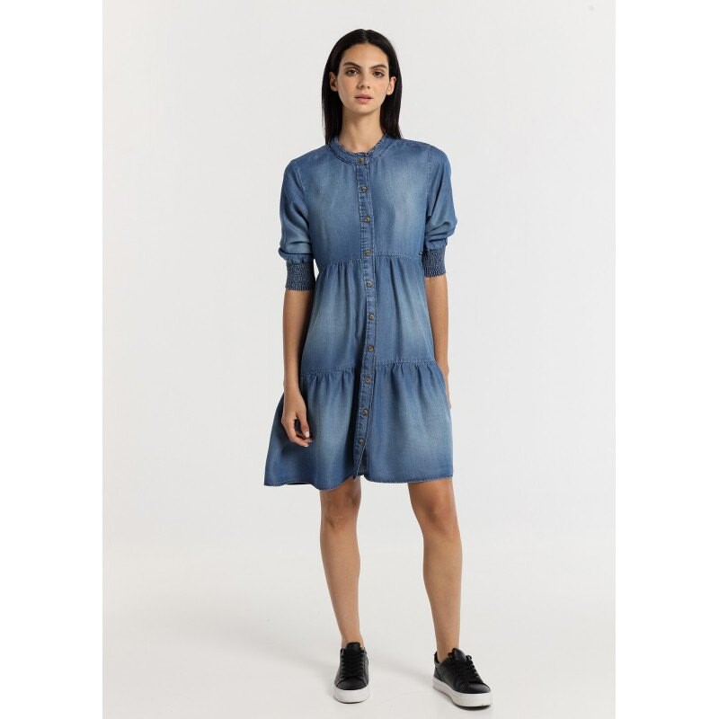 

Платье Lois Jeans 138262-44796-2497-923 Short Sleeve Short, синий