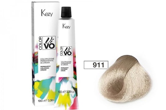 

Краска для волос Kezy Color Vivo 100 мл 911 насыщенный пепельный супер светлый блондин