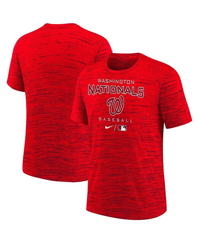 

Красная футболка Big Boys Washington Nationals Authentic Collection Practice Velocity Space-Dye Performance Nike, красный