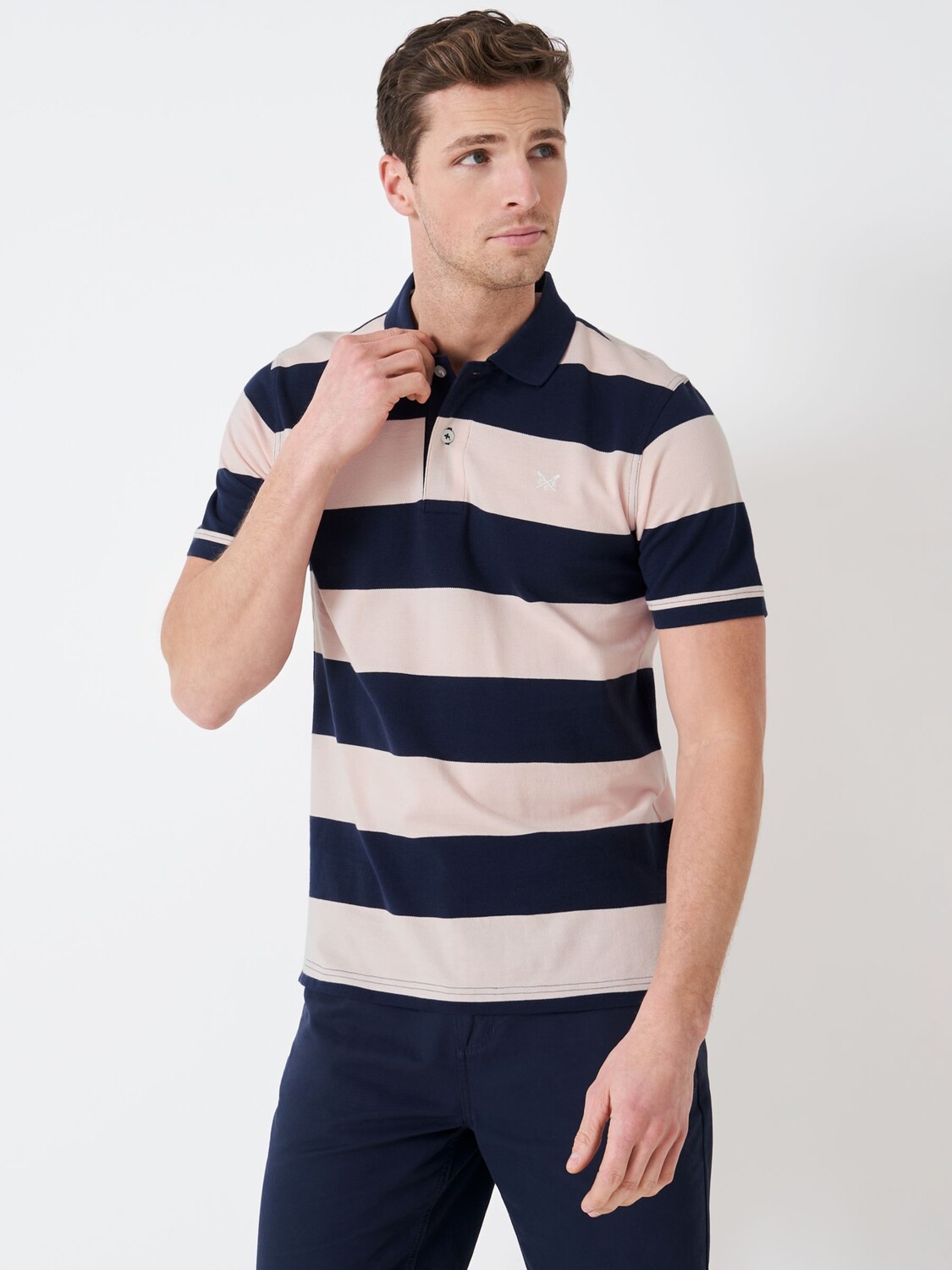 

Топ-поло с полосками Heritage Crew Clothing, светло-розовый