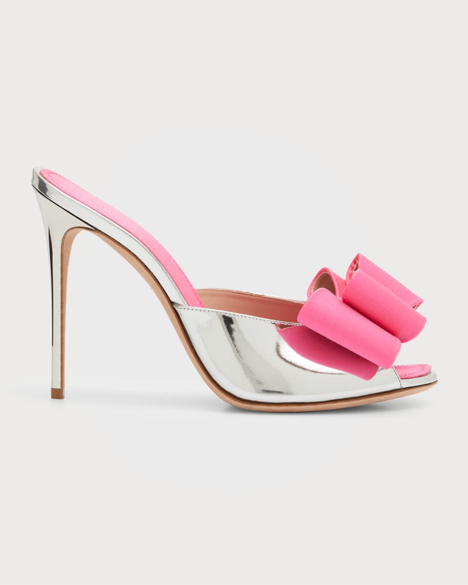 

Сатиновые туфли с открытым носком Pop Bow Giambattista Valli