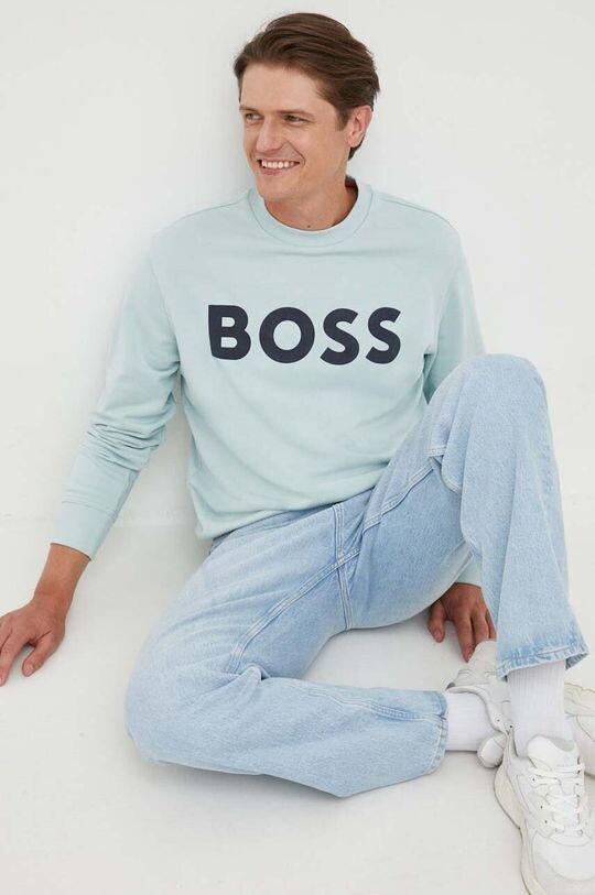 

Толстовка из хлопка BOSS BOSS ORANGE Boss Orange, зеленый