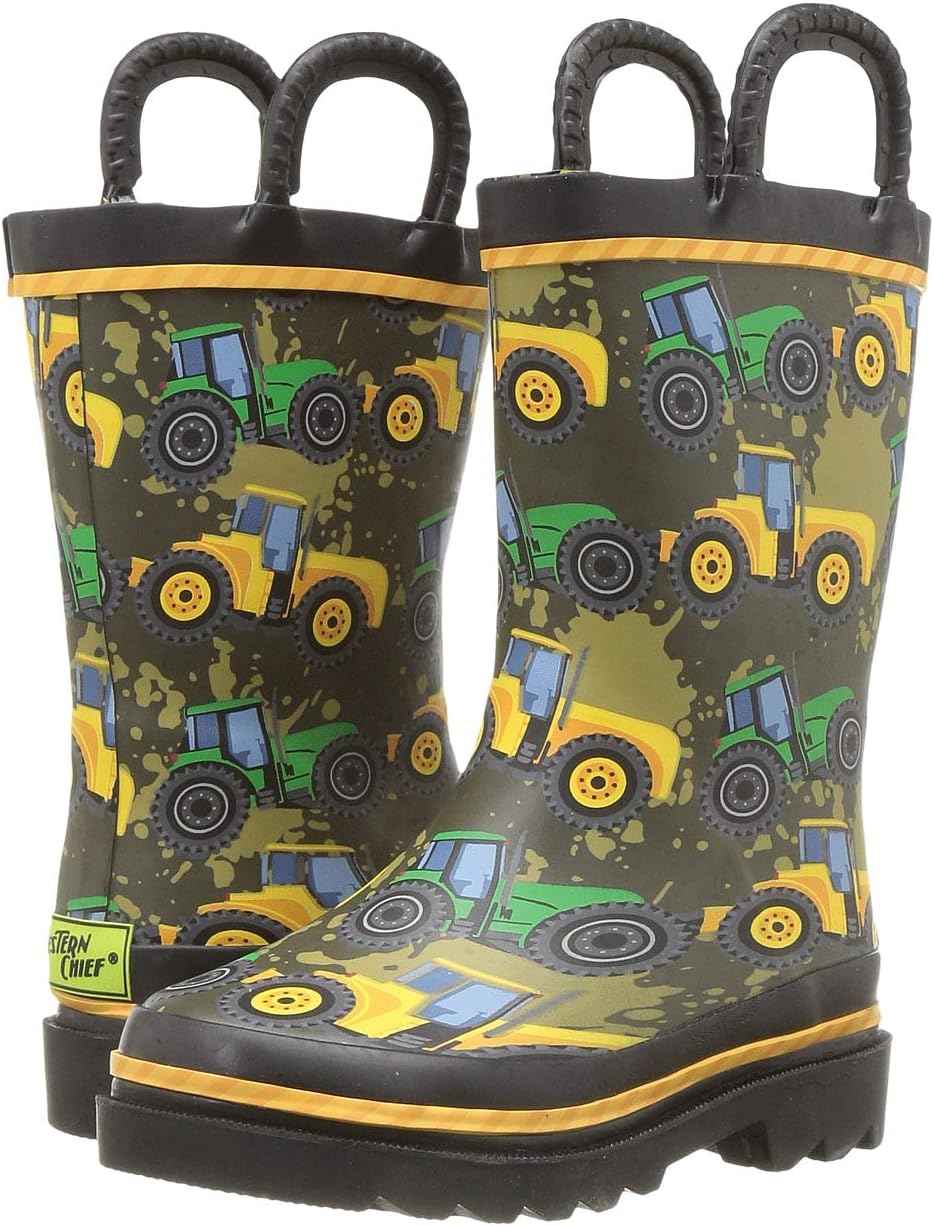 Резиновые сапоги Limited Edition Printed Rain Boots Western Chief, цвет Tractor Tough Taupe busy tractor