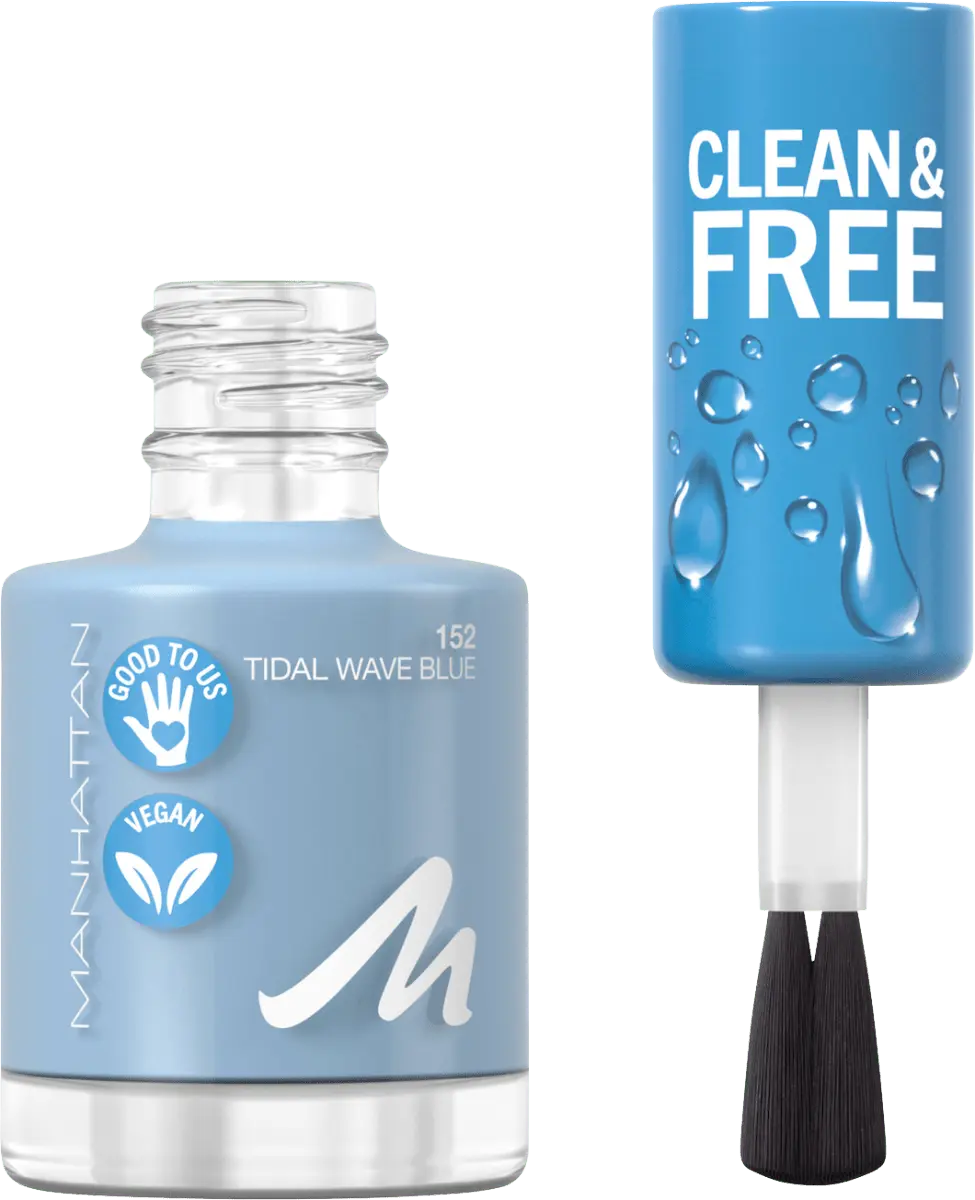 

Нагеллак Clean Бесплатно 152 Tidal Wave Blue 8 мл MANHATTAN Cosmetics