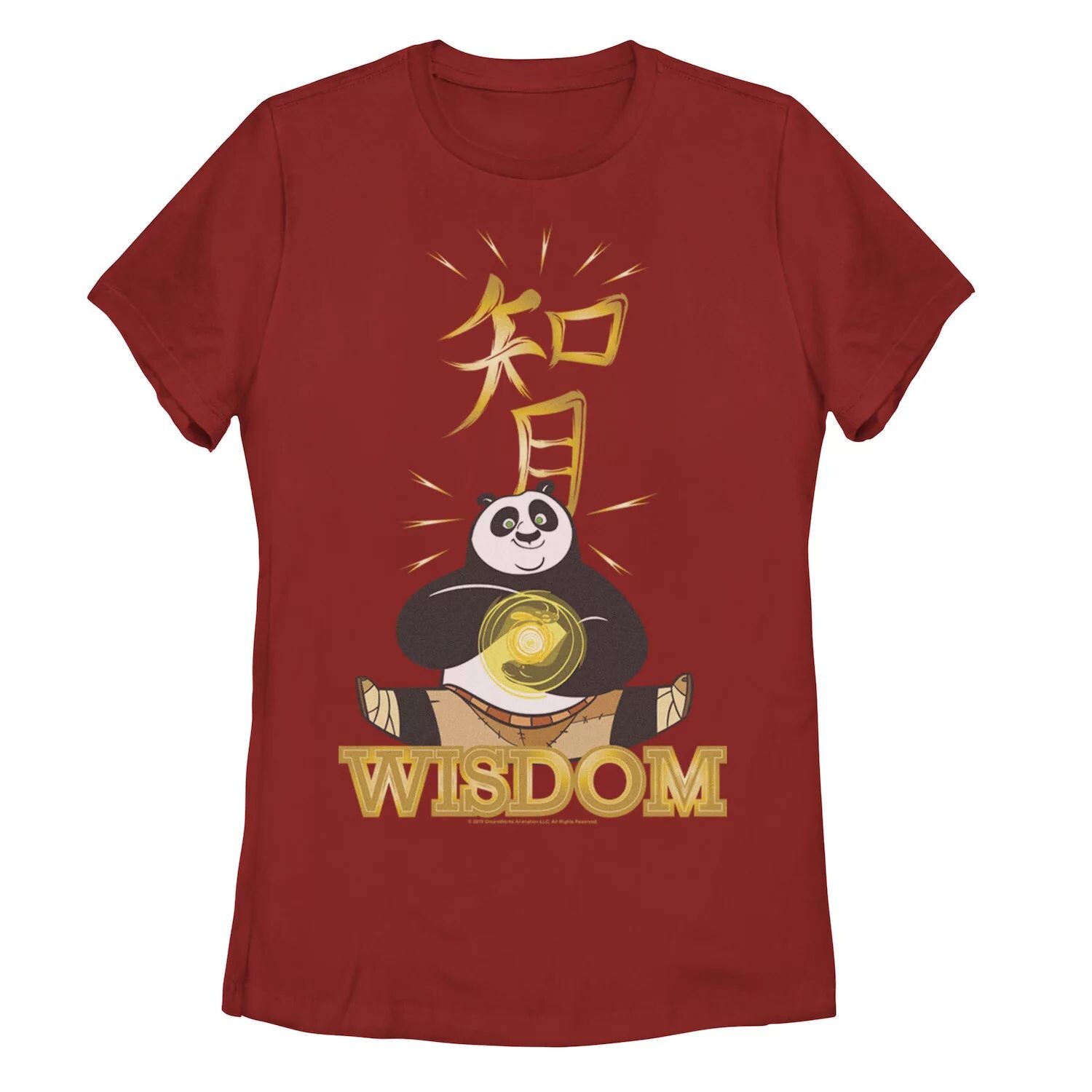 

Детская футболка Kung Fu Panda Wisdom Po с каллиграфическим портретом и графическим рисунком Licensed Character