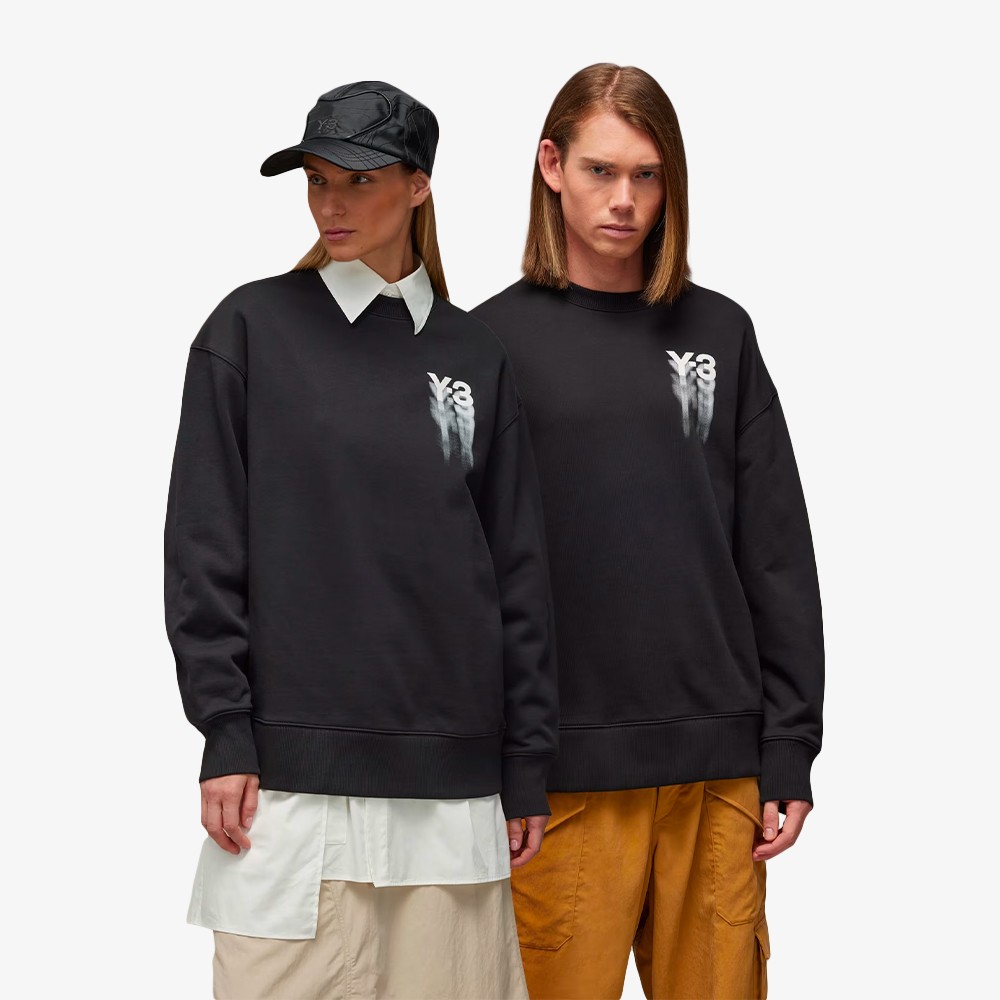 толстовка y 3 classic back logo sweatshirt black черный Толстовка Graphic Logo Crew Sweatshirt Y-3, мультиколор