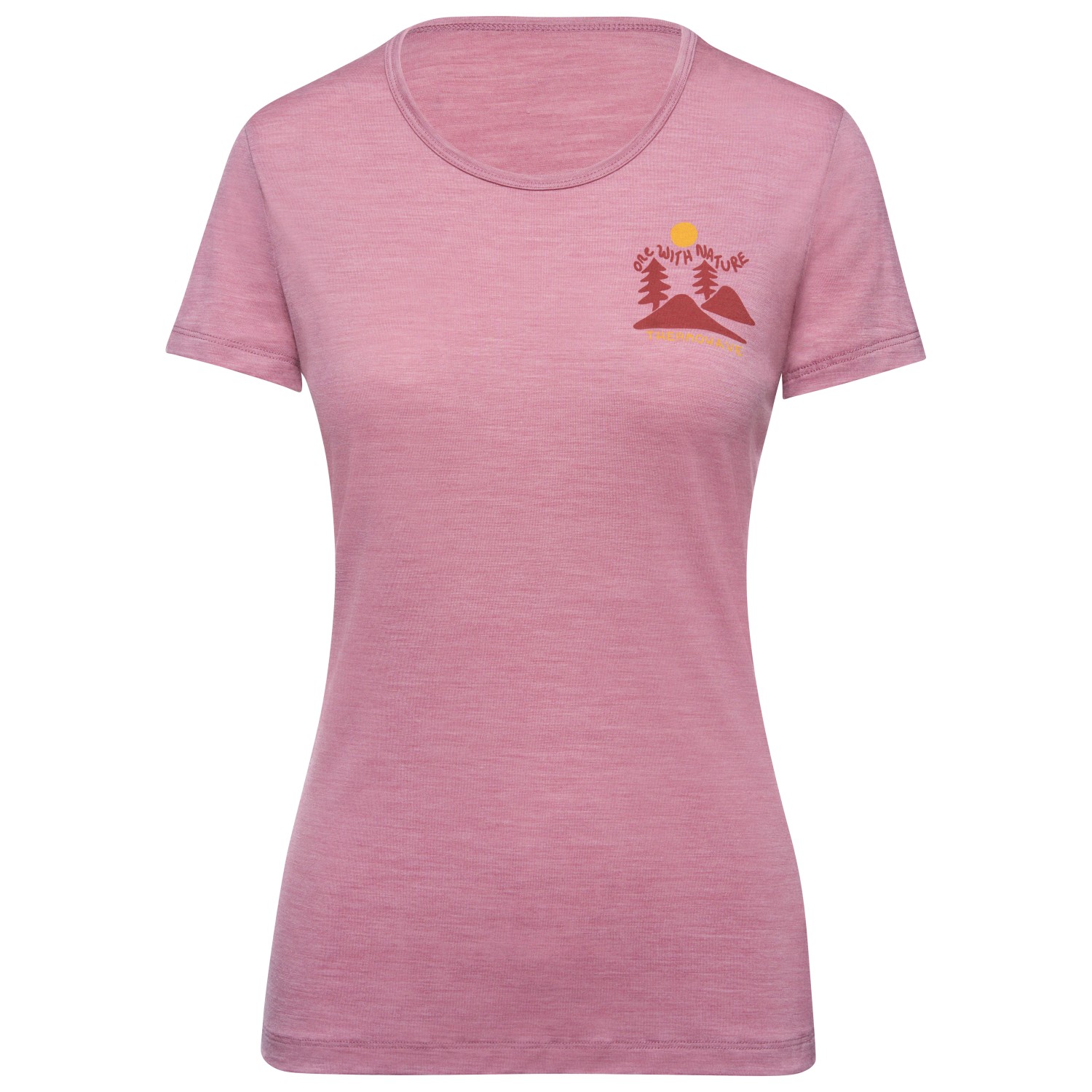 Рубашка из мериноса Thermowave Women's Merino Cooler Trulite T Shirt Nature, цвет Himalaya Pink Melange