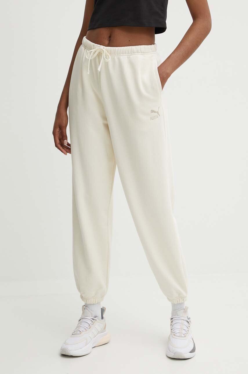 

Хлопковые спортивные брюки Puma BETTER CLASSIC, бежевый