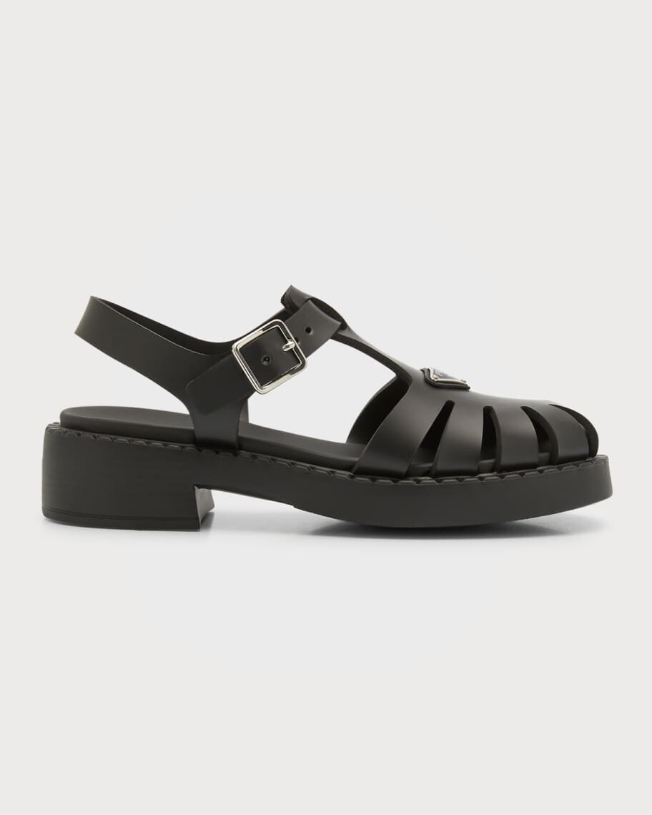 

Виниловые сандалии Soft Cage Prada