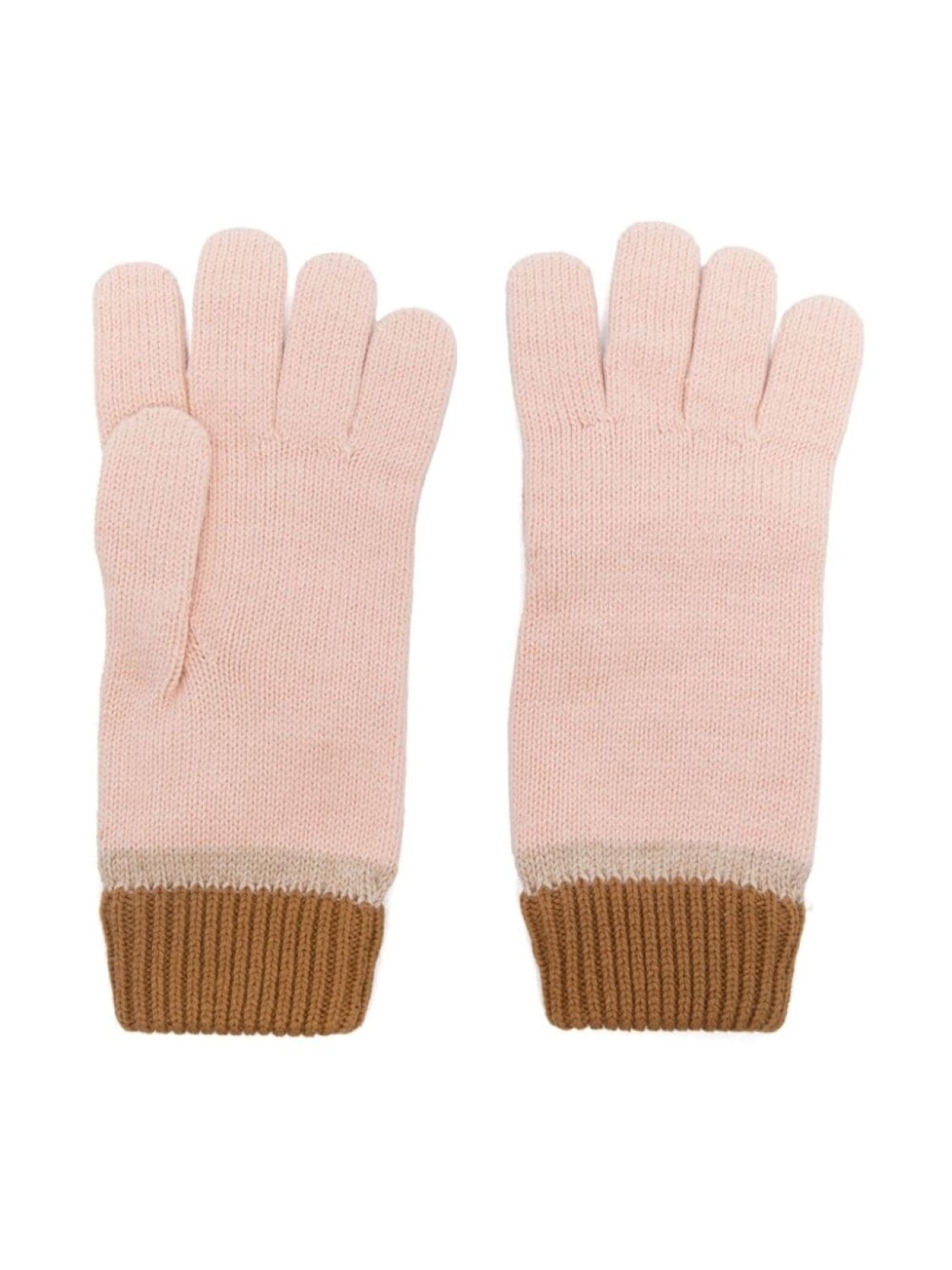 

Chloé Kids перчатки с вышитым логотипом, розовый