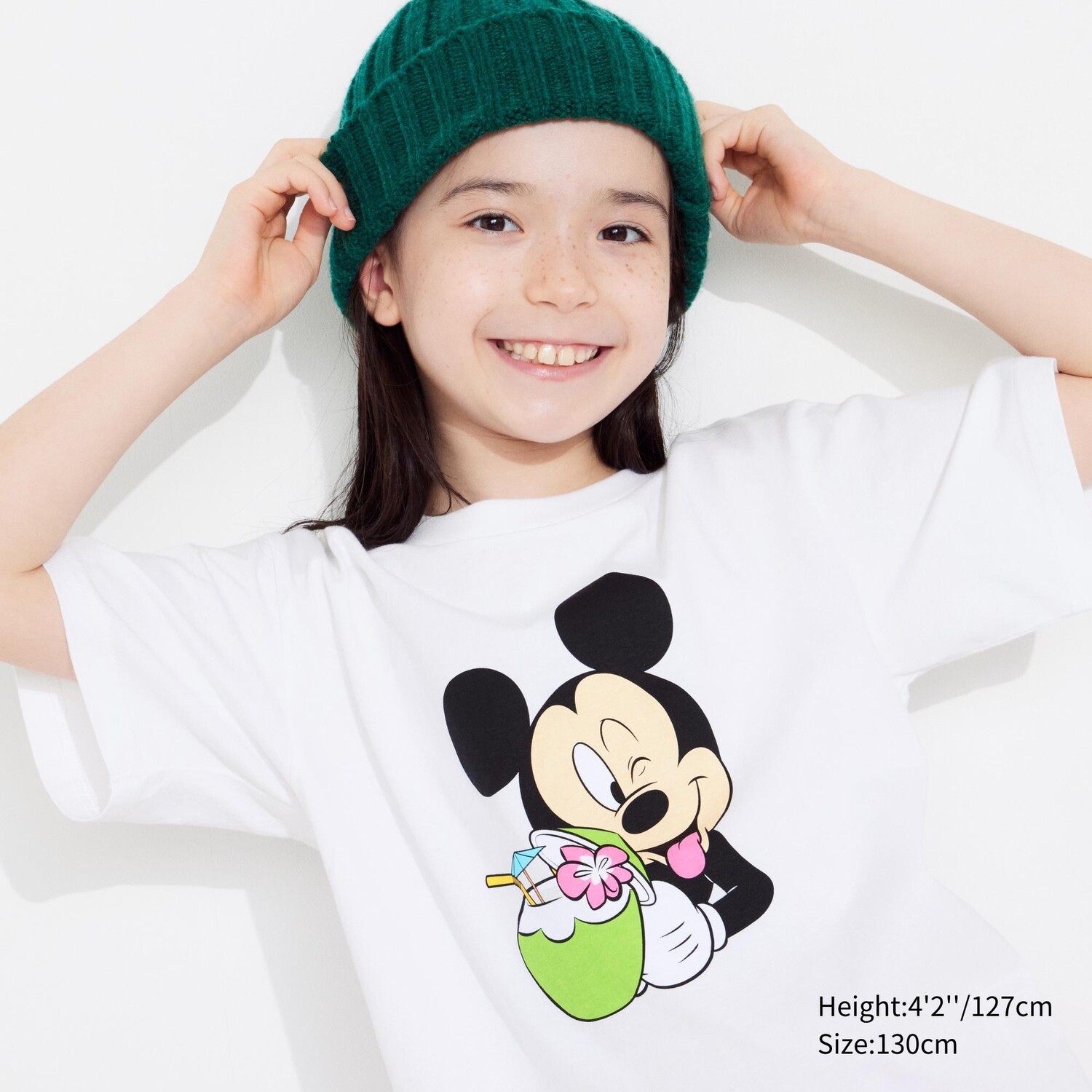 

Футболка UNIQLO Mickey Mouse с коротким рукавом и рисунком, белый