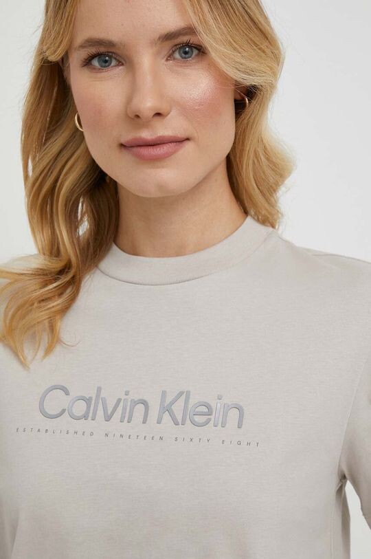 

Хлопковая футболка Calvin Klein, серый