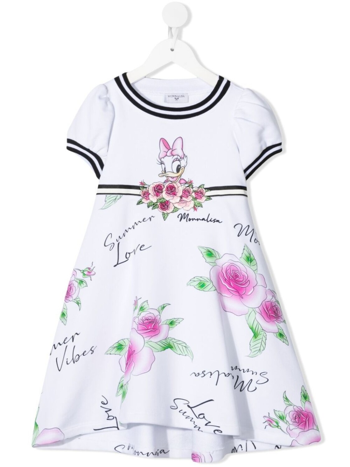 

Платье миди с принтом Daisy Duck Monnalisa, белый