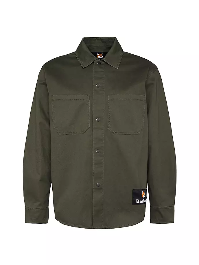 

Хлопковая рубашка Barbour x Maison Kitsuné Barbour, цвет uniform green